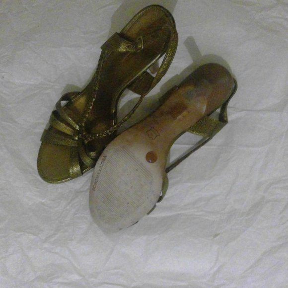 BCBGMAXAZRIA Sexy, Leather, Metallic Madras, - Picture 3 of 3